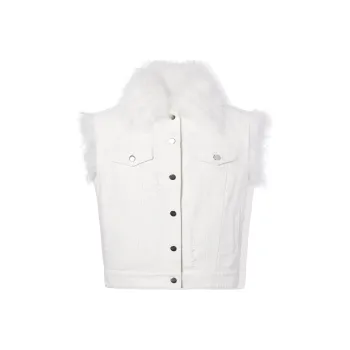 LA CRAWFISH Vest Coat Women's White