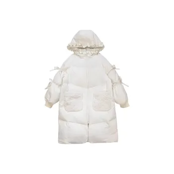 Qiuerle Down Jacket Women's Milk White