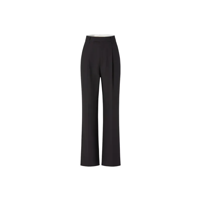JZ. ANNAKRO Casual Pants Women's Plain Black-0
