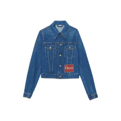 GUCCI Denim Jackets Women's Blue
