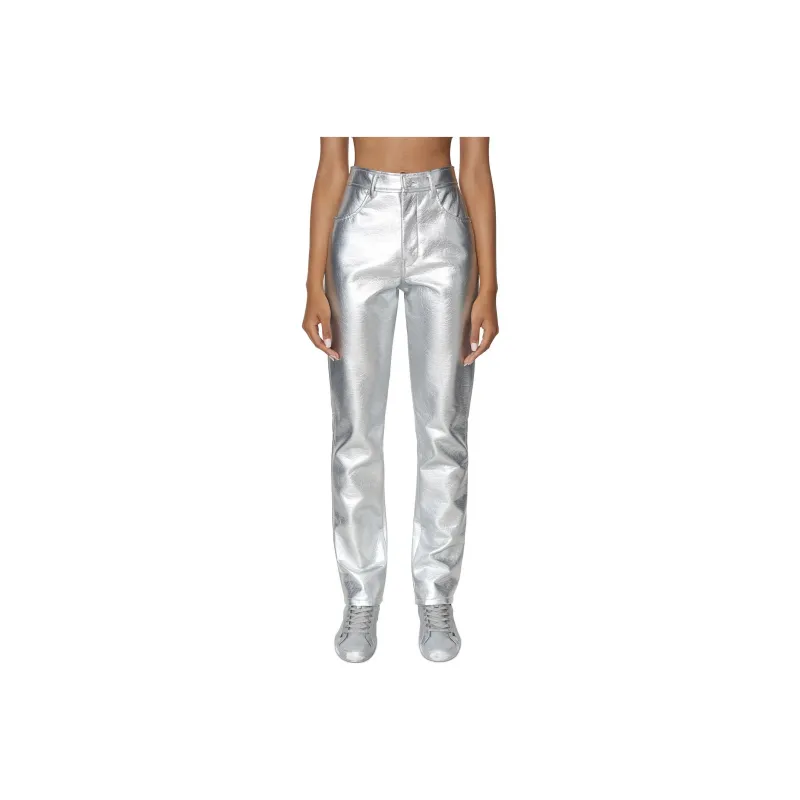 DIESEL Knitted Sweatpants Women's Silver Gray-0