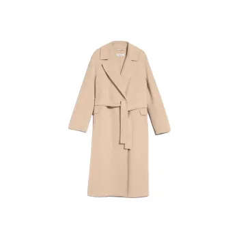 ’S MAX MARA Zenith Collection Wool Belted Coat Coats Women's Khaki