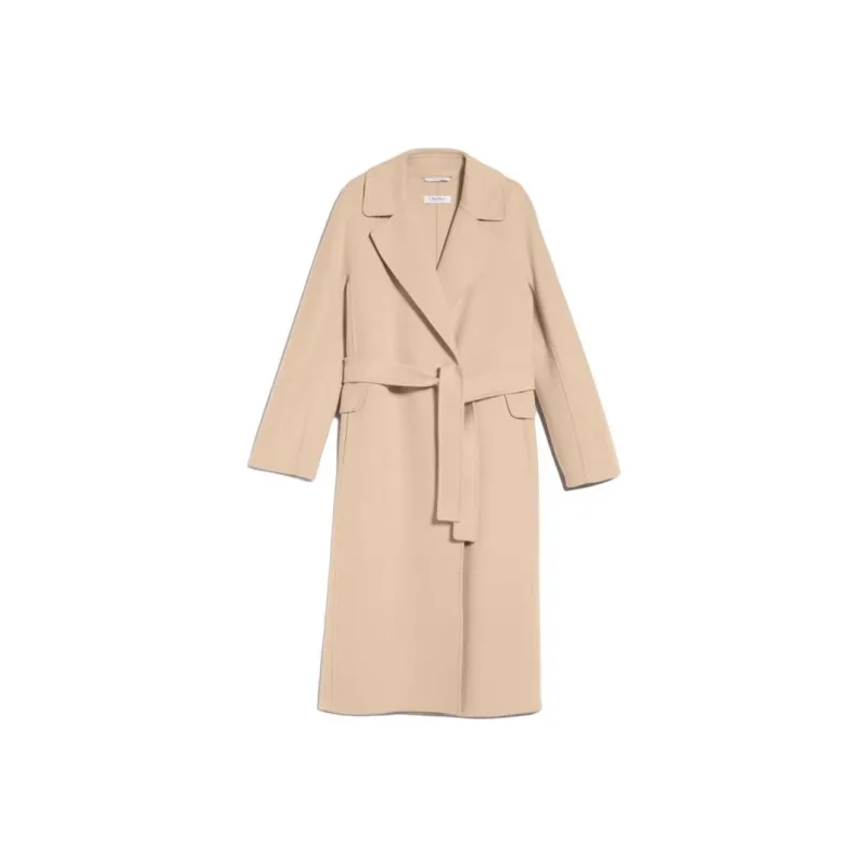 ’S MAX MARA Zenith Collection Wool Belted Coat Coats Women's Khaki-0