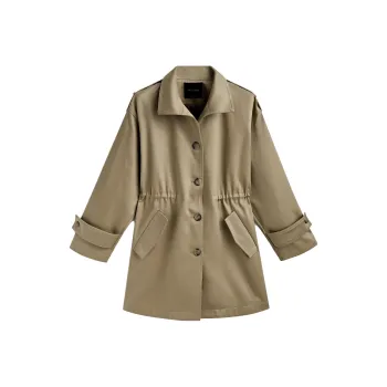 Massimo Dutti Trench Coats Women's Olive Green