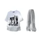 White+Gray Pants