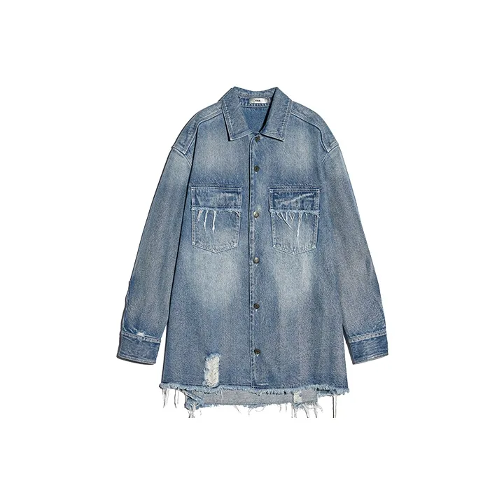 IEW.H Loose Fit Moderate Denim Jacket All Unisex Denim Blue-0