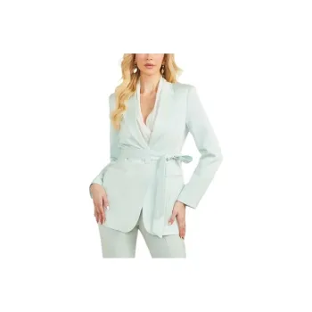 GUESS Valia Satin Blazer Business Suit Women's Blue