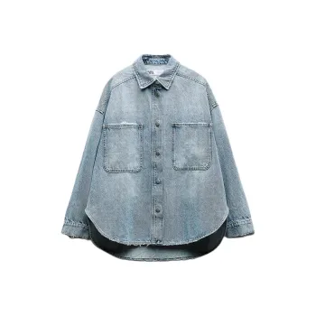 ZARA Denim Jacket Women's Light Blue