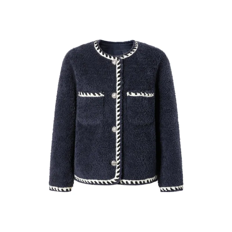 JZ. ANNAKRO Coats Women's Dark Blue-0