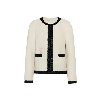 MEIYANG Velvet-feel Coat Women's Black White
