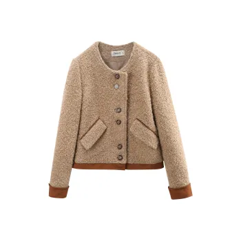 A Paradise For Awakening Cropped Coats Women's Khaki
