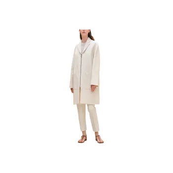 HERMES SS24 Coats Women's Gray White