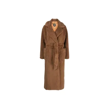 UGG Alesandra Faux Fur Belted Waist Wrap Coat