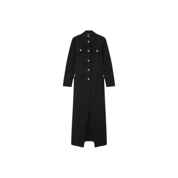 VERSACE Gabardine Long Uniform Coat