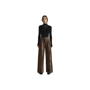 Rizhuo Casual Pants Women's Silhouette Coffee