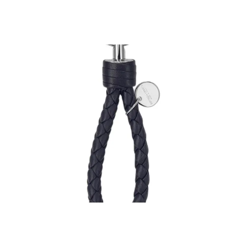 Bottega Veneta Lambskin Keychains Unisex Marine Blue-1