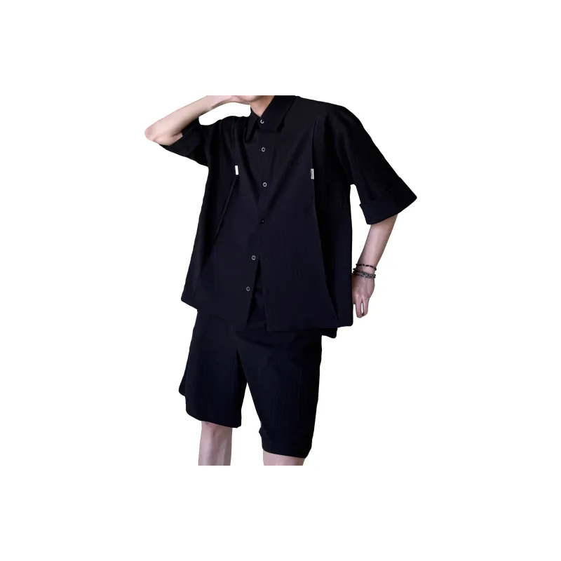 MARK WAFFLE Shirt Matching Set Unisex-5