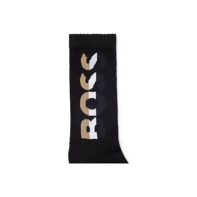 HUGO BOSS Knee High Socks Men's Black-1