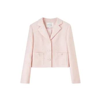SENTUBILA Cropped Coats Women's Pink