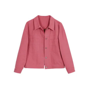 Wbwq Denim Jacket Women's Plum Red