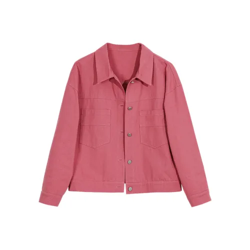 Wbwq Denim Jacket Women's Plum Red
