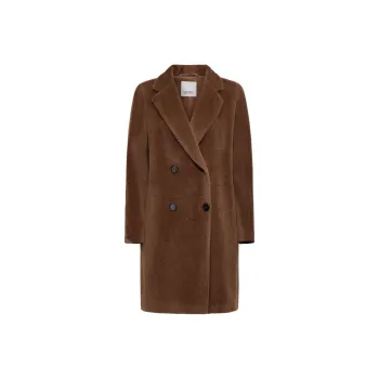 'S MAX MARA Double-Breasted Long-Sleeved Coat