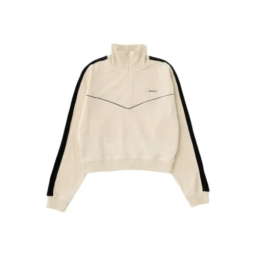 MOUSSY 아이보리 여성 맨투맨