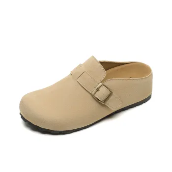 QITUMAUL Rubber Sole Abrasion Resistant Slip Resistant Closed Toe Slippers Women's
