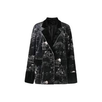 Read Twelve Velvet-feel Coat Women's Jet Black
