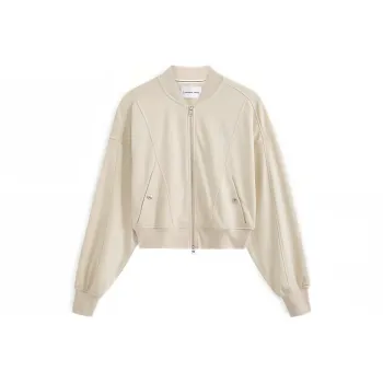 CALVIN KLEIN Baseball Jacket Women's ACF Milk White