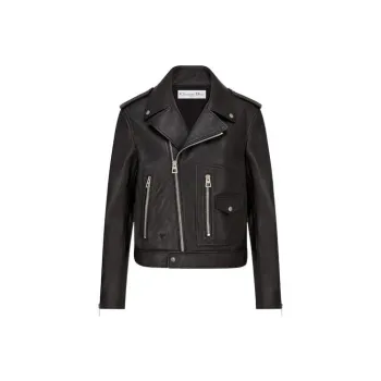 DIOR Leather Jacket Women's Black