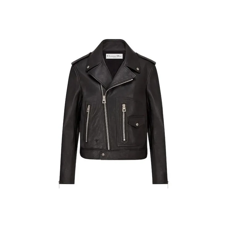DIOR Leather Jacket Women's Black-0