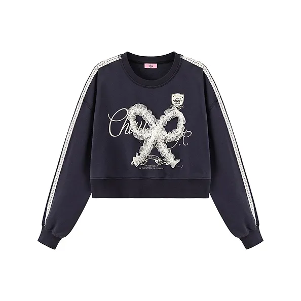 CHUU Sweatshirts Women's Navy Blue-0