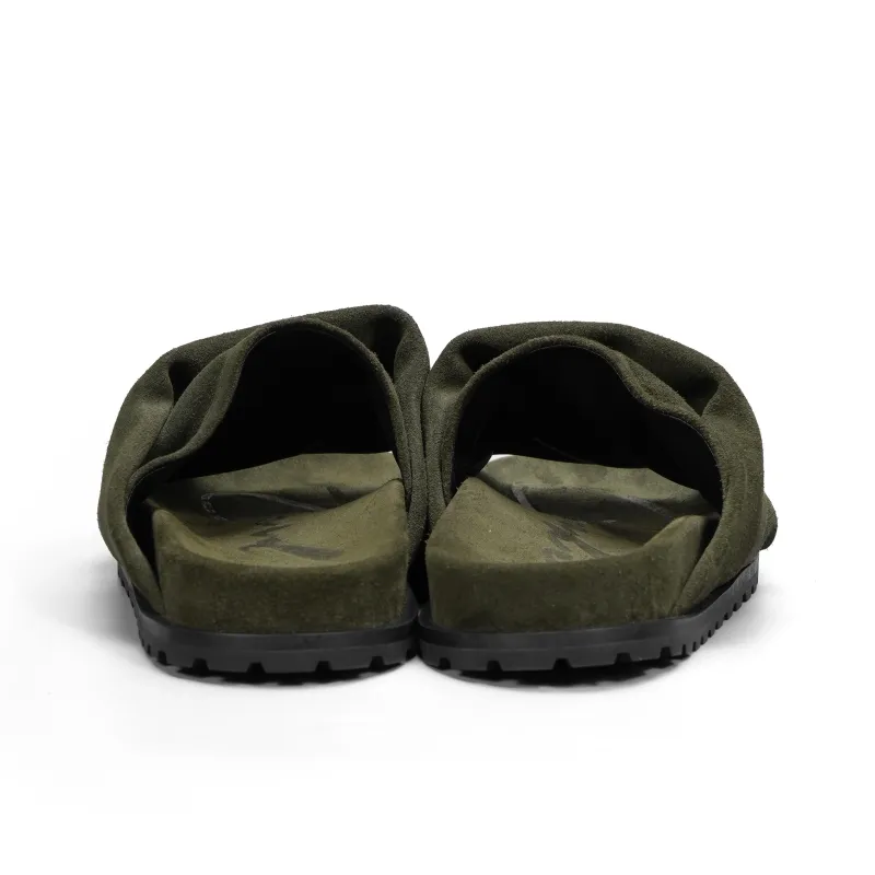 CROOKED CARD Slip Resistant Odor Resistant Slide Slippers Unisex Palm Green-3