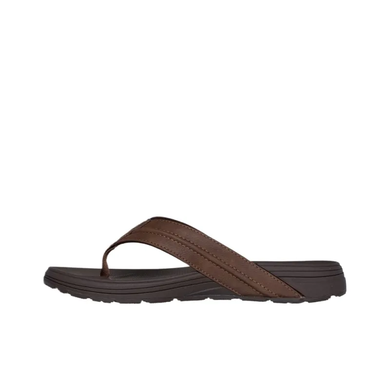 Skechers Relaxed Fit Flip Flops Men's Brown-0