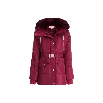MICHAEL KORS Belted Puffer Coat