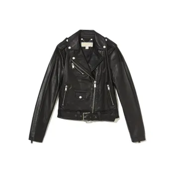 MICHAEL KORS Leather Jacket Women's Black