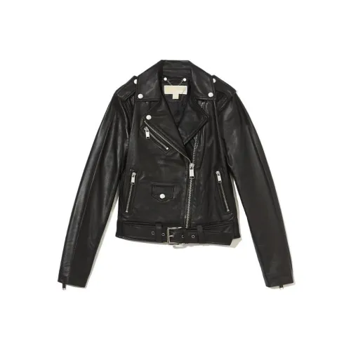 MICHAEL KORS Leather Jacket Women's Black