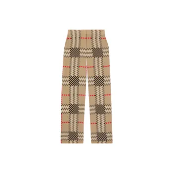 Burberry Pixel Check Wide leg Trousers