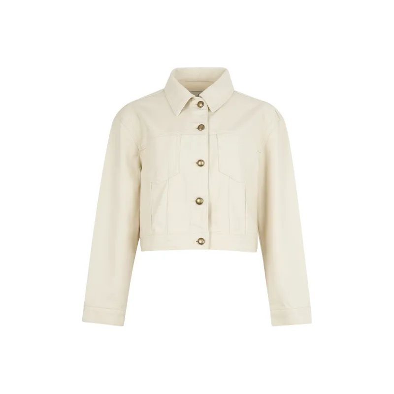 JESSYLINE Denim Jacket Women's White-0