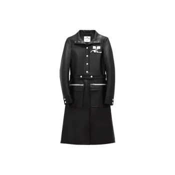 COURREGES Belted Midi Trench Coat