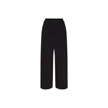 SKIMS COTTON FLEECE OVERSIZED DOUBLE WAISTBAND PANT Casual Pants Women's ONYX/Onyx