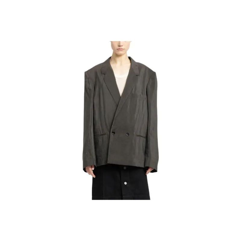 Lemaire Double breasted Silk Blend Blazer-0