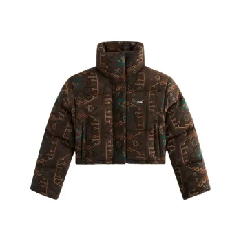 KITH Women's Shae Jacquard Cropped Puffer Jacket 'Incognito'