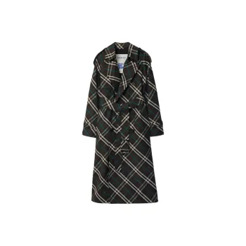 Burberry Long Check Blend Trench 'Snug'