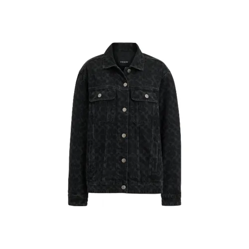 COACH Denim jacket Beach Women's Black