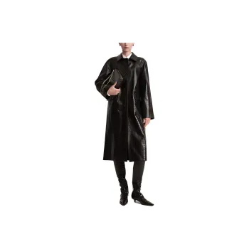 TOTEME Embossed crocodile Leather Maxi Coat