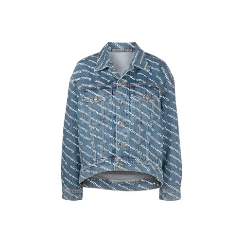 Puffy Wang Denim Jackets Women's Blue