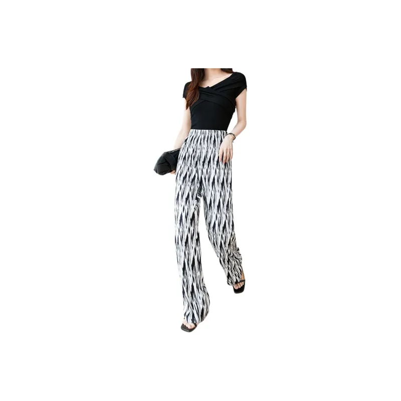 Mo Han Yi Mei Casual Pants Women's Multicolor-0