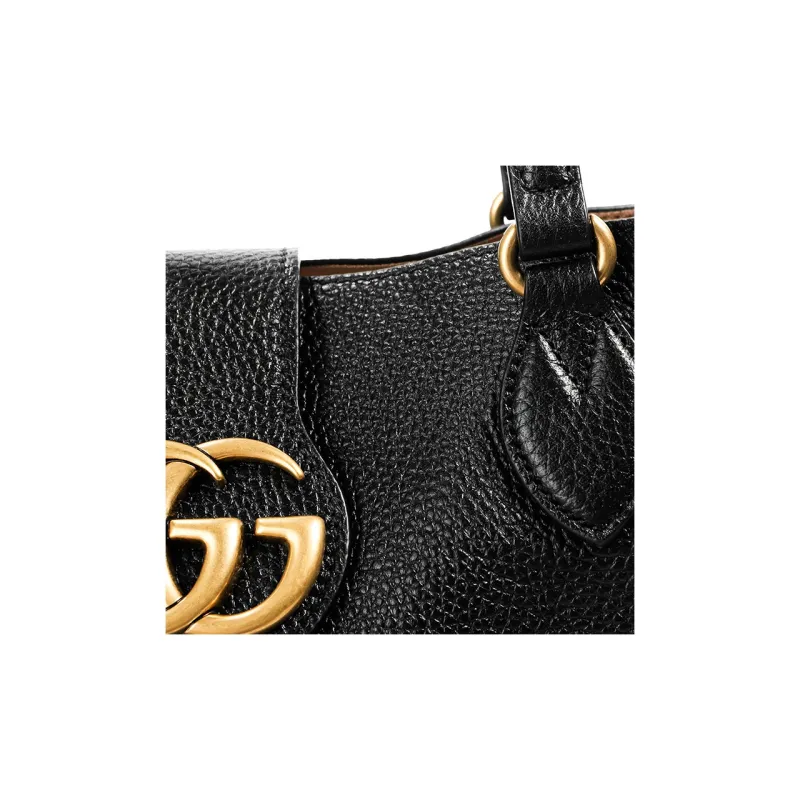 GUCCI Calfskin Tote Bag, Shopping Bag, Handbag Women's Black-7